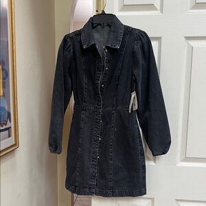 Free People Black Long Sleeve Dress